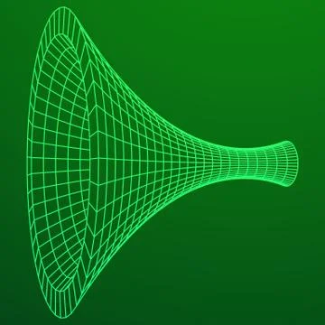 Wireframe Mesh Funnel Stock Illustration