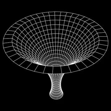 Wireframe Mesh Funnel Stock Illustration
