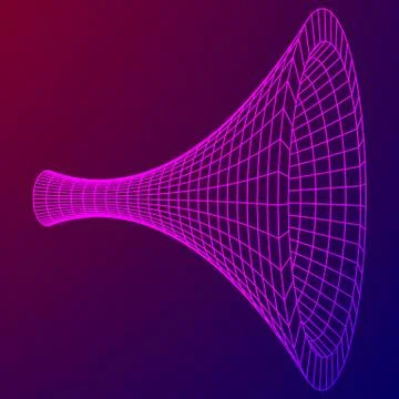 Wireframe Mesh Funnel Stock Illustration
