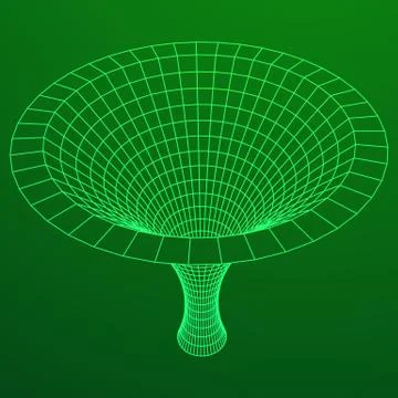 Wireframe Mesh Funnel Stock Illustration