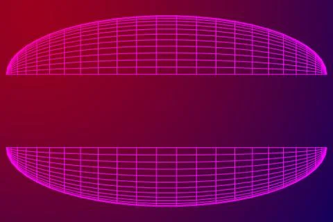 Wireframe Mesh Hemisphere 스톡 일러스트