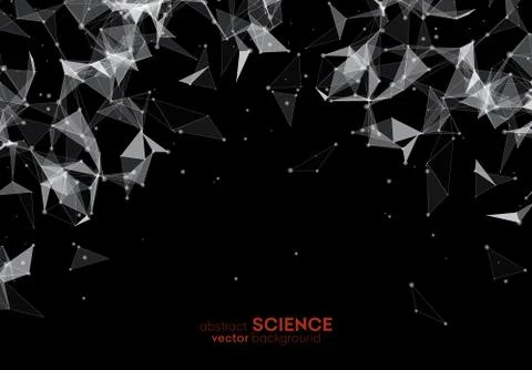 Wireframe mesh polygonal background Stock Illustration