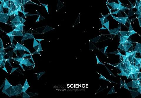 Wireframe mesh polygonal background Stock Illustration