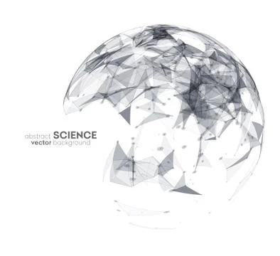 Wireframe mesh polygonal background Stock Illustration