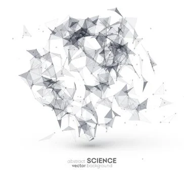 Wireframe mesh polygonal background Stock Illustration