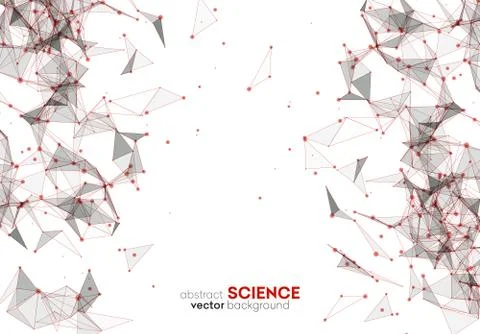 Wireframe mesh polygonal background Stock Illustration