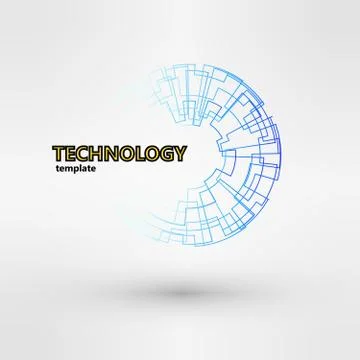 Wireframe mesh polygonal logo element. Torus with connected lines and dots. 스톡 일러스트