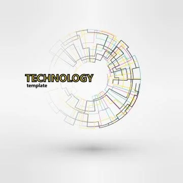 Wireframe mesh polygonal logo element. Torus with connected lines and dots. Illustrazione stock