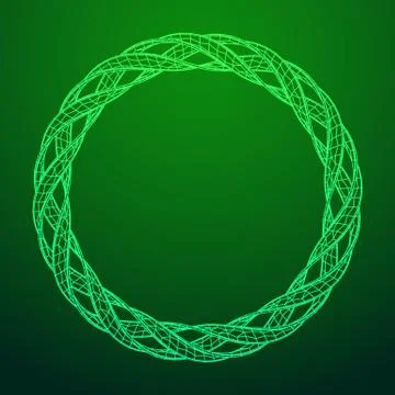 Wireframe mesh ring イラスト素材