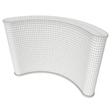 Wireframe Mesh Trade show booth Stock Illustration