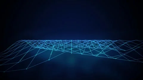 Wireframe mesh undulating seamless loop motion background Stock Footage 344799242