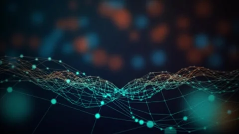 Wireframe mesh undulating seamless loop motion background Stock Footage 344799377