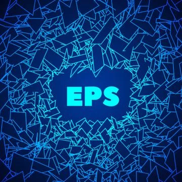 Wireframe Mesh Wall Crash Background Stock Illustration