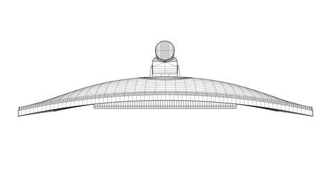 Wireframe of modern thin frame display computer monitor vector illustration.  Illustrazione stock