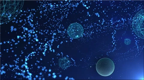 Wireframe Motion Rotation in Space 動画素材 67385651