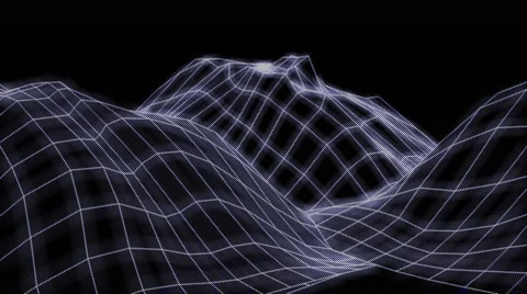 Wireframe Mountains Stock Footage