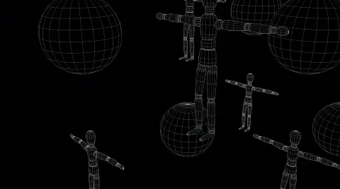 Wireframe move3 Stock Footage 870271