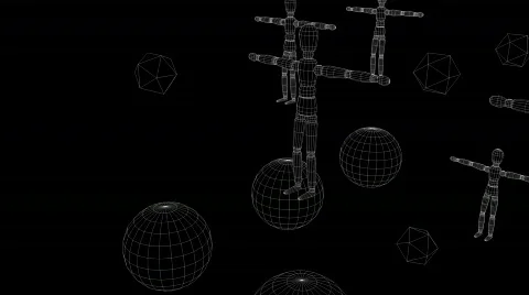 Wireframe move4 Stock Footage 870414