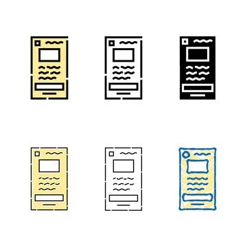 Wireframe multipack ux ui design color icon vector Stock Illustration