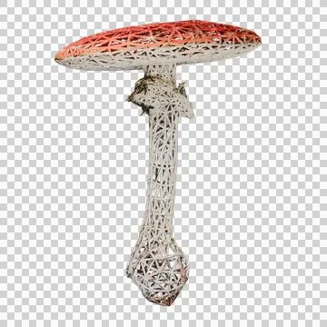Wireframe mushroom illustration Stock Illustration