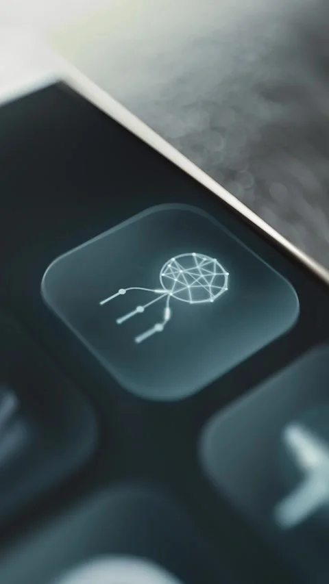 Wireframe neural sphere on blue tile Stock Footage 344852500
