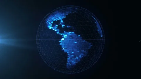 Wireframe planet Stock Footage 88626512