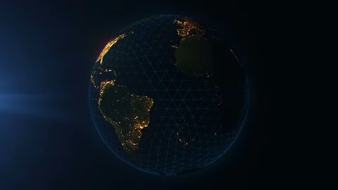 Wireframe planet Vol 2 Stock Footage 88626572