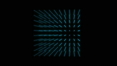 Wireframe polygonal element. 3D cube with dots Stock Footage 117053909