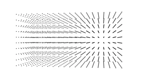 Wireframe polygonal element. 3D cube with dots Stock Footage 117434483
