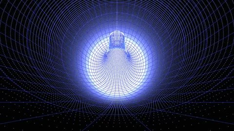 Wireframe polygonal element. Black and white wireframe geometric shapes tun.. Illustrazione stock