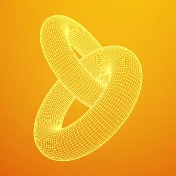 Wireframe polygonal element. Stock Illustration