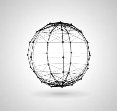 Wireframe Polygonal Element vector illustration Stock Illustration