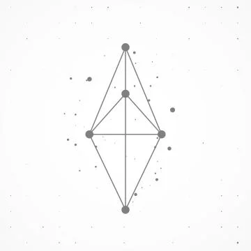 Wireframe polygonal elements Stock Illustration