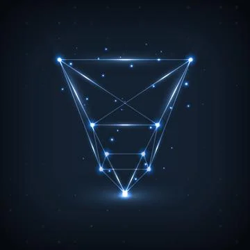 Wireframe polygonal elements Stock Illustration