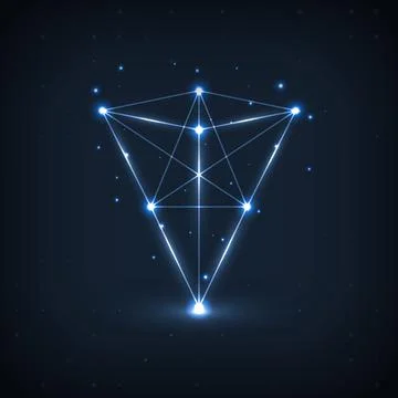 Wireframe polygonal elements Stock Illustration