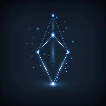 Wireframe polygonal elements Stock Illustration