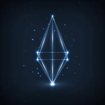Wireframe polygonal elements Stock Illustration