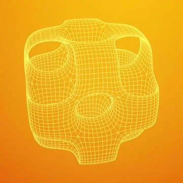 Wireframe Ported Cube Stock Illustration