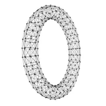 Wireframe ring. Cloud computing and global network connection lines and spher Illustrazione stock