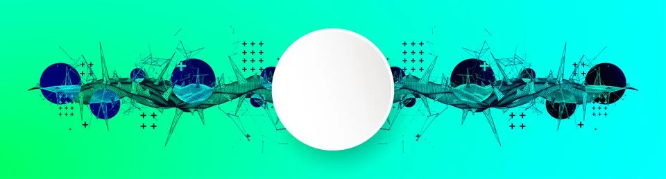Wireframe science background with plexus effect. Futuristic vector illustrati 스톡 일러스트