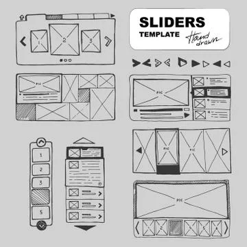 Wireframe sets Stock Illustration