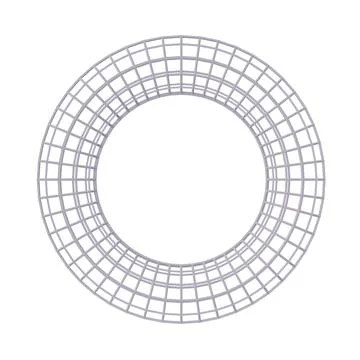 Wireframe Shape Torus. Isolated on white background. 3D Rendering Stock-Illustration