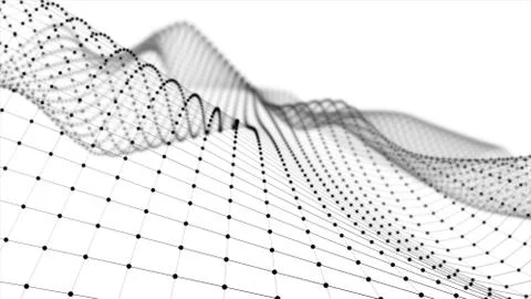 Wireframe - a skeletal three-dimensional model in which only lines and vertic Stock Illustration