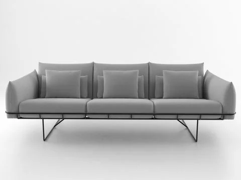 Wireframe sofa 3 seat 3D Model