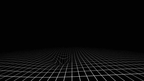 Wireframe Spacetime Warp Gravitational Distortion Rubber Sheet Physics 스톡 동영상 139735611