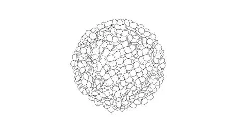 Wireframe sphere with geometric pattern Stockillustratie