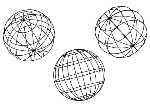 Wireframe Sphere Globe Grid Stock-Illustration