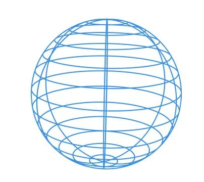 Wireframe of sphere graphic vector eps10 Stock Illustration