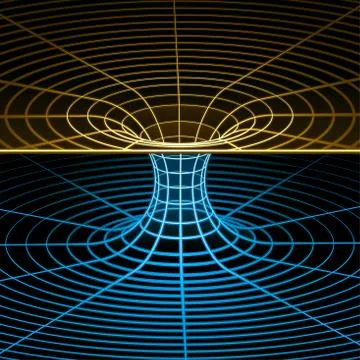 Wireframe symbol ("wormhole") Stock Illustration
