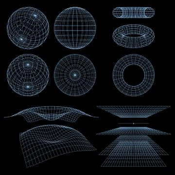 Wireframe symbols Stock Illustration
